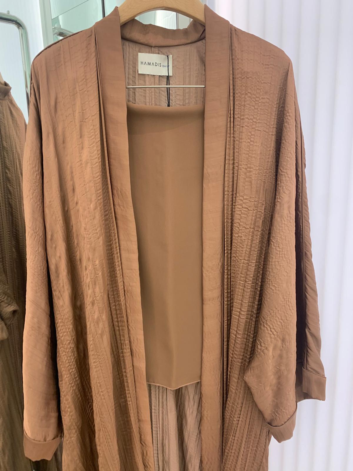 HD24-000D16 BROWN CRUSHED SILK